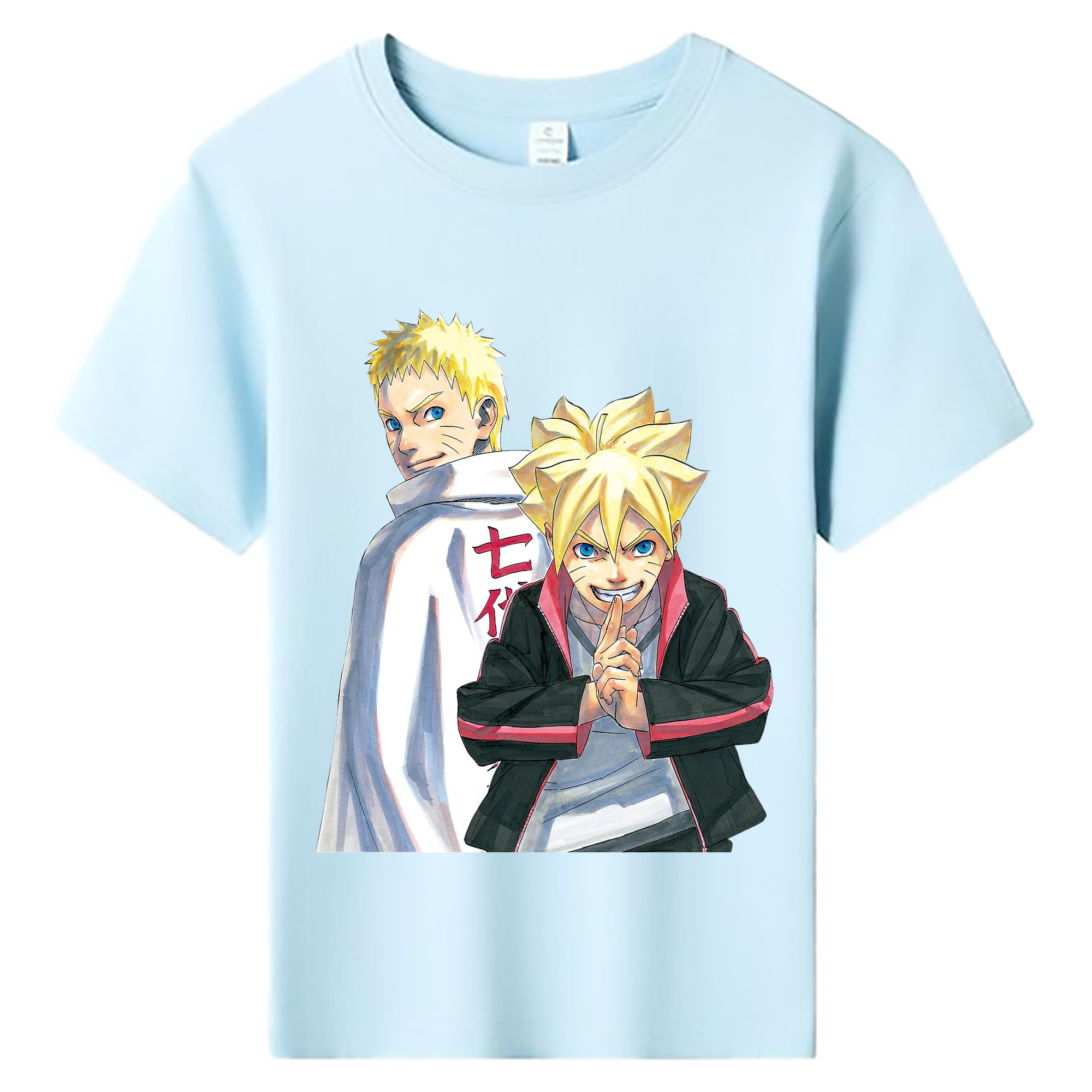（画像用） NARUTO -ナルト- うずまき ボルト Uzumaki Boruto 綿100％キッズTシャツ（フロントプリント）